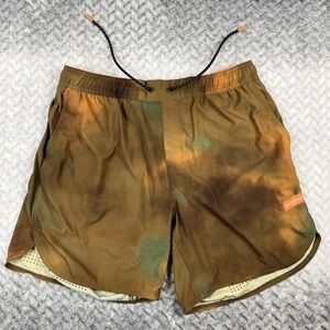 Legends Shorts Mens XL Orange Tye Dye Luka Drawstring Stretch Active Running